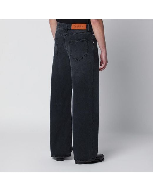 Séfr Black Straight-Leg Jeans for men