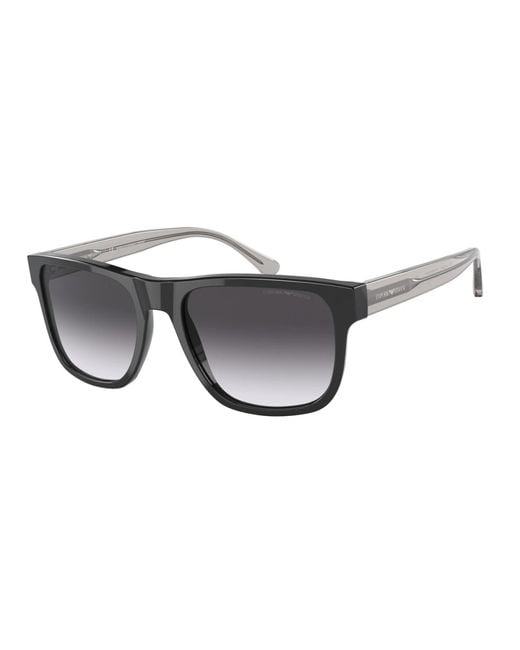 Emporio Armani Gray Square Frame Sunglasses for men