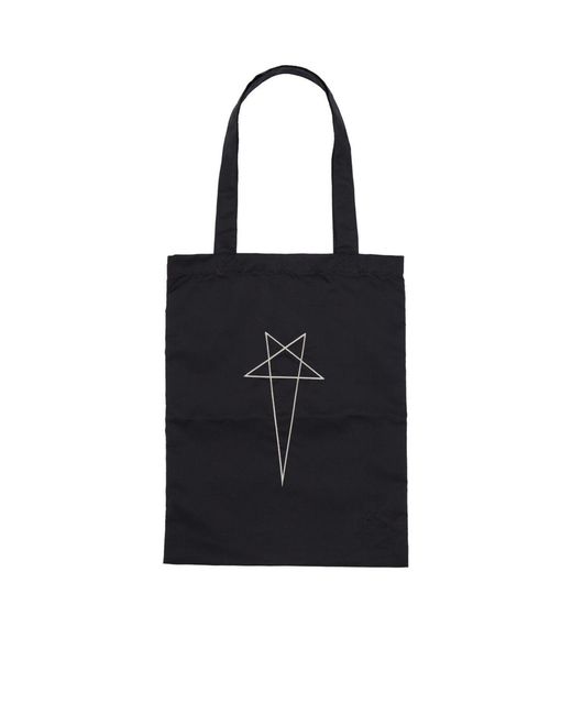Rick Owens Black Top Handle Tote Bag