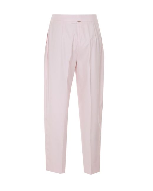 Twinset Pink Pleated Tapered Pants