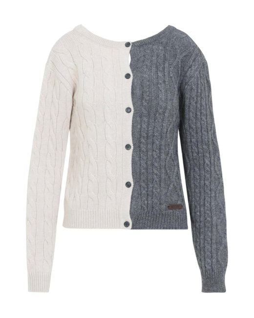 Moschino Blue Two-Toned Button-Up Cardigan