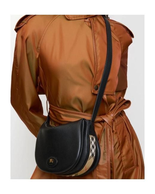 Burberry Black Ekd Foldover-Top Shoulder Bag
