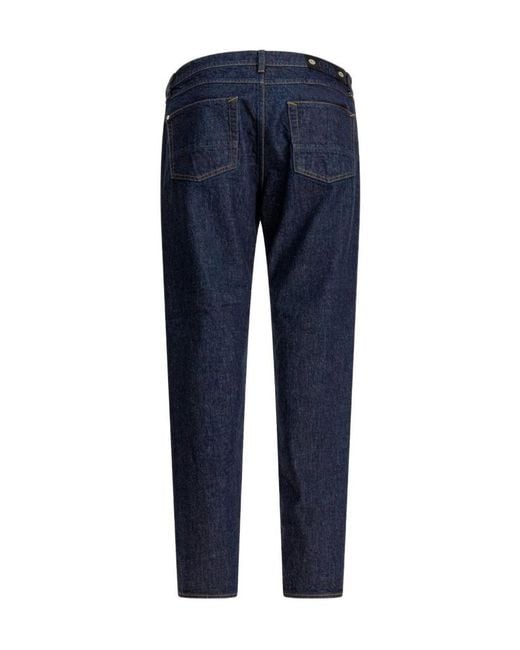 Stone Island Blue Belt-Loop Jeans for men
