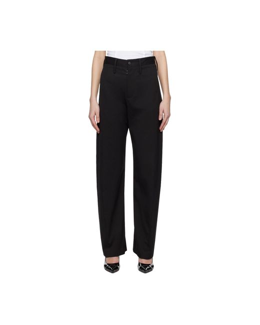 MM6 by Maison Martin Margiela Black Gabardine Trousers