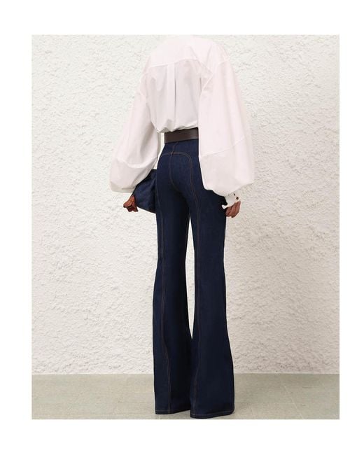 Zimmermann White Luna Applique Blouse