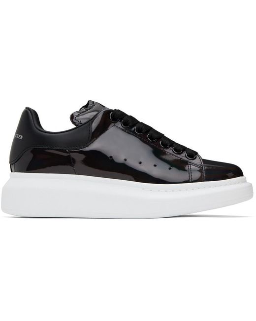 McQueen Black Oversized Lace-Up Sneakers