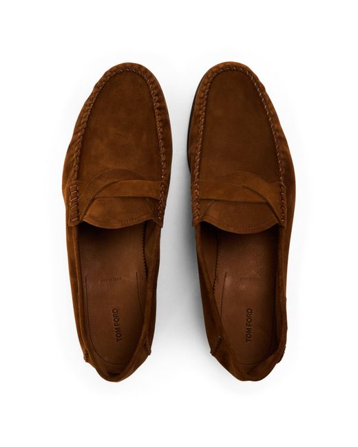 Tom Ford Brown Simple Loafers for men