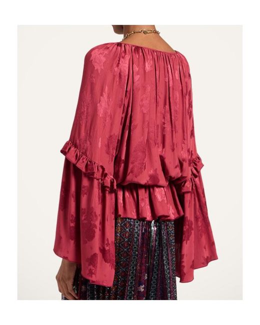 LaDoubleJ Red Boho Blouse