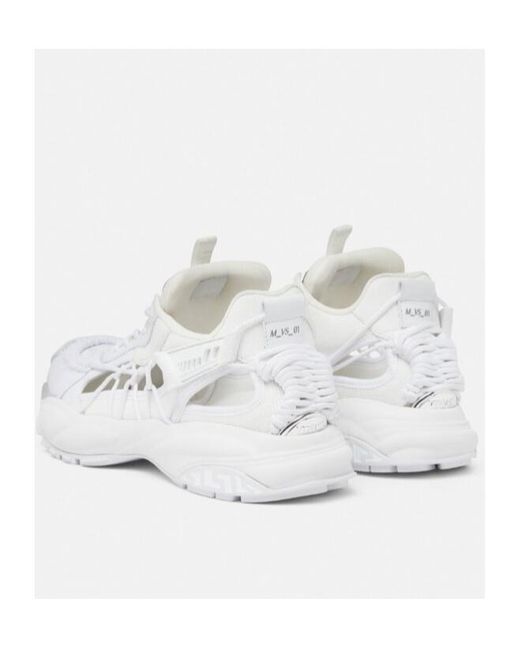 Versace White Mercury M-Vs-01 Lace-Up Sneakers for men