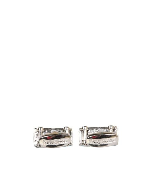 Paul Smith White Artist Stripe Mini Cufflinks for men