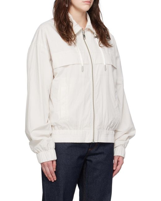 AMI White Zip-Up Lightweight Jacket for men