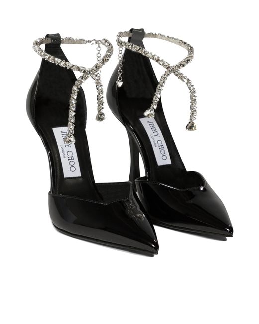 Jimmy Choo Black Stevie 100 Pointed-Toe Pumps