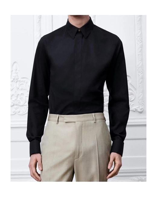 Dior Black Shirt With French Cuffs for men