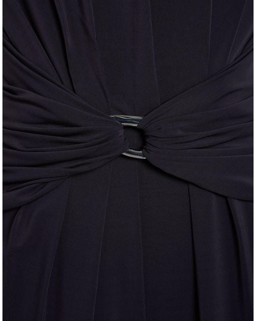 Max Mara Blue Solid-Color Strapless Tube Top Jumpsuit
