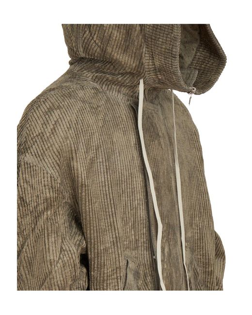 Rick Owens Natural Long-Sleeved Pilot Jacket for men
