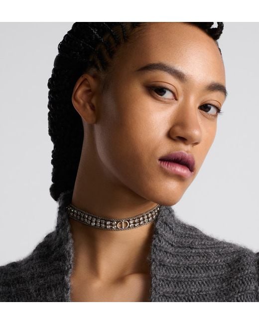 Dior White Sparkle Choker