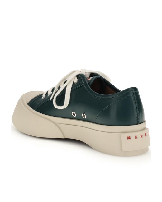 Marni Black Pablo Logo Patch Lace-Up Sneakers for men