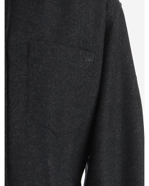 DARKPARK Black Logo Embroidered Curved Hem Shirt
