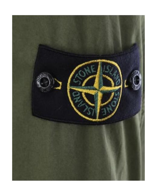 Stone Island Green Compass-Badge Hooded Jacket for men