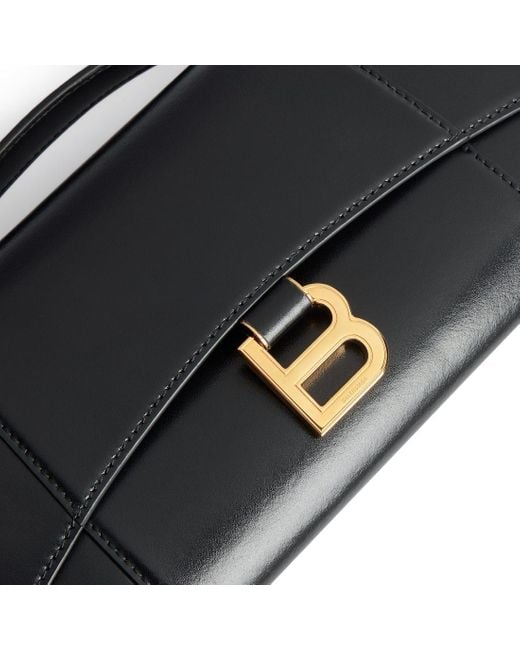 Balenciaga Black Hourglass Chain Pochette Clutch Bag