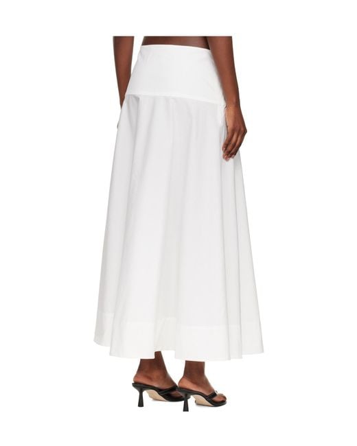 St. Agni White Panel Maxi Skirt