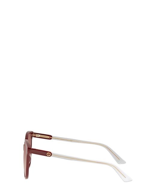 Gucci Pink Round Frame Sunglasses