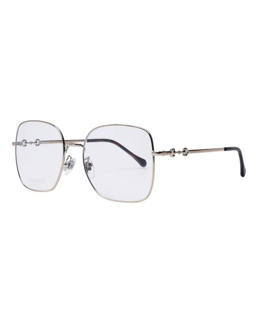 Gucci White Eyewear Square Frame Glasses