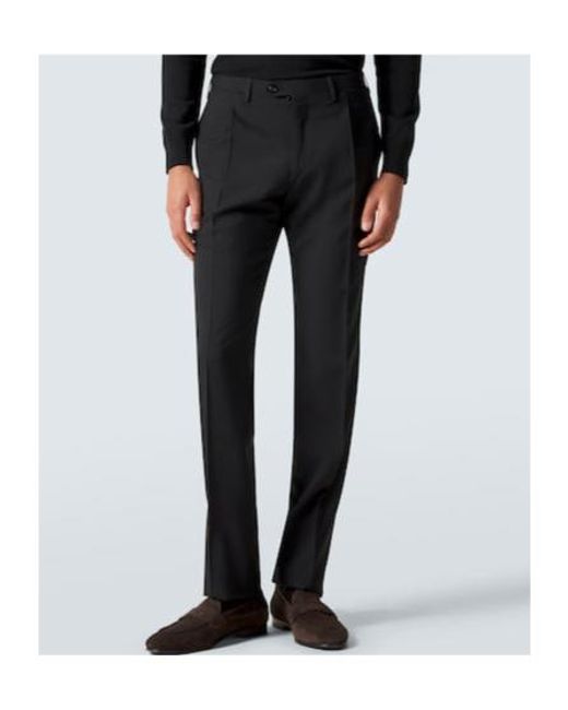 Kiton Black Wool Suit for men