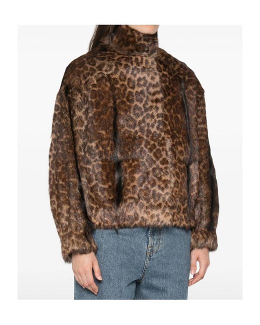 Salvatore Santoro Brown Long-Sleeve Leopard Print Jacket