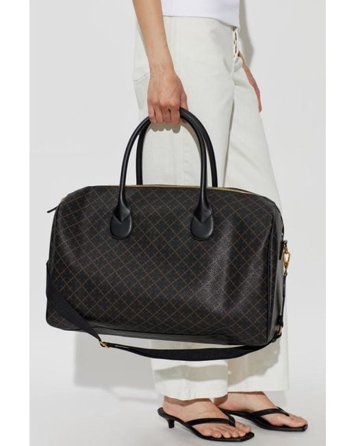 By Malene Birger Black Monogram-Print Tote Bag