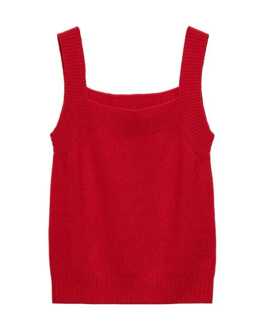 Prada Red Shetland Wool Tank Top for men