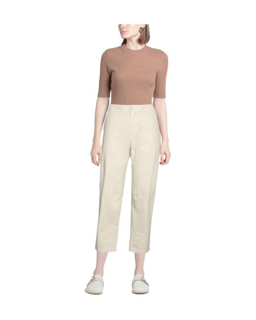Rag & Bone Natural Solid Straight-Leg Pants