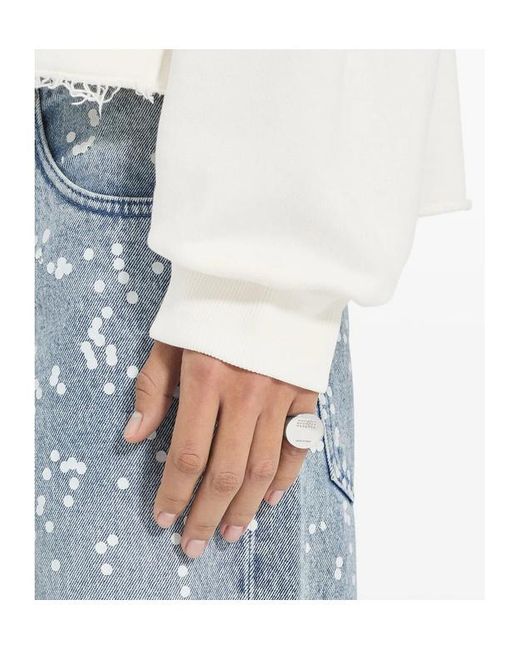 MM6 by Maison Margiela White Numeric Signet Ring