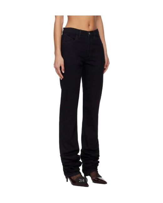 The Attico Black The Logo Patch Stretch Denim Jeans