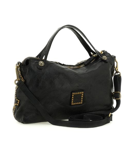 Campomaggi Black Zippered Shoulder Bag