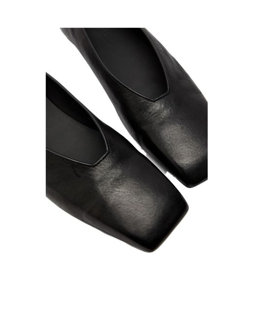 Rick Owens Black Leather Ballet Flats