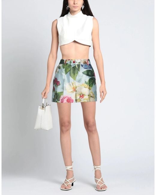 Dolce & Gabbana Green Floral Pattern Shorts