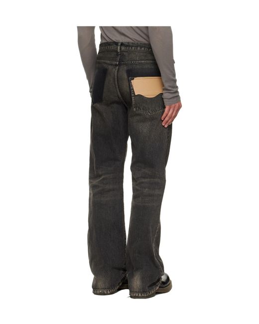 Maison Mihara Yasuhiro Black Flared Denim Pants for men