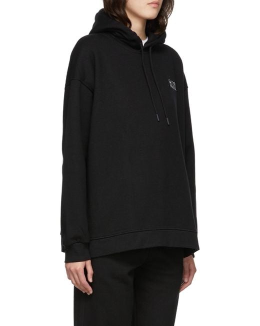 Ganni Blue Oversized Hooded Sweatshirt