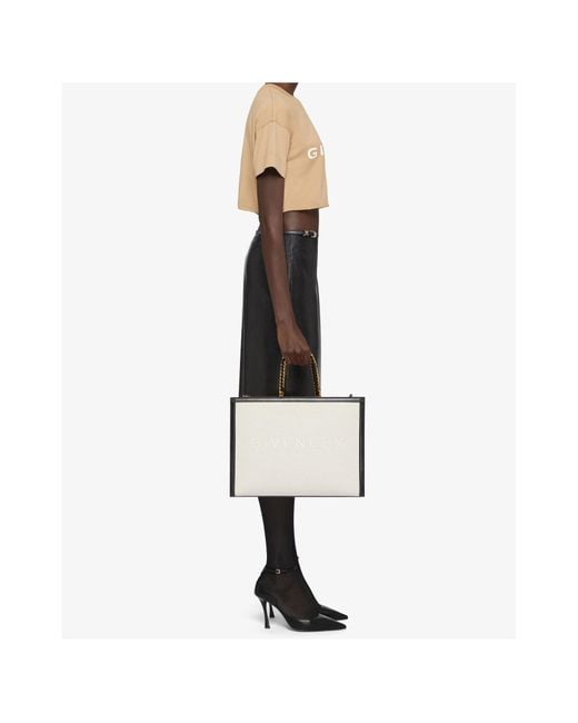 Givenchy Natural Logo Printed Cropped T-Shirt