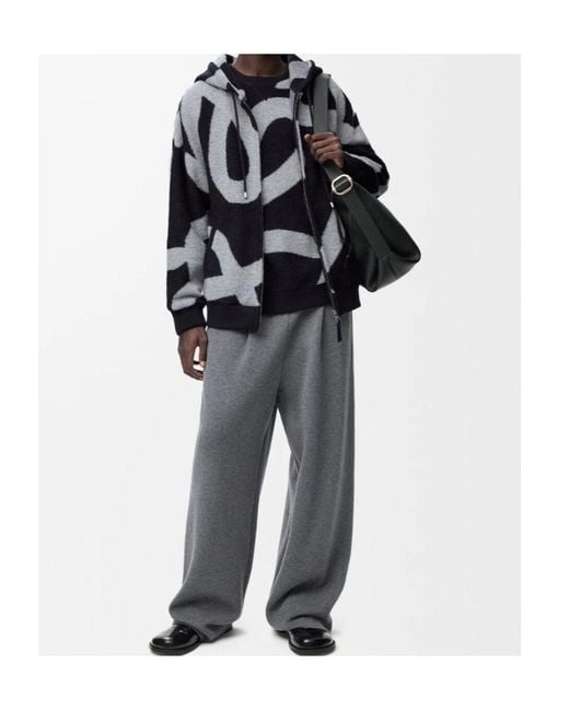 Loewe Blue Zip-Up Hoodie for men