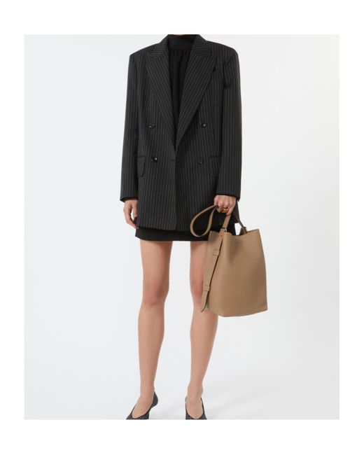Max Mara Natural Medium Archetipo Leather Bag