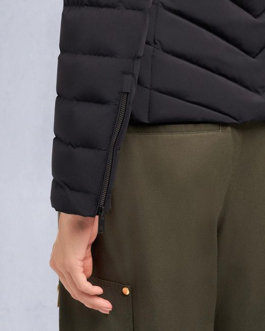 Moose Knuckles Black Elora Zip-Up Puffer Jacket