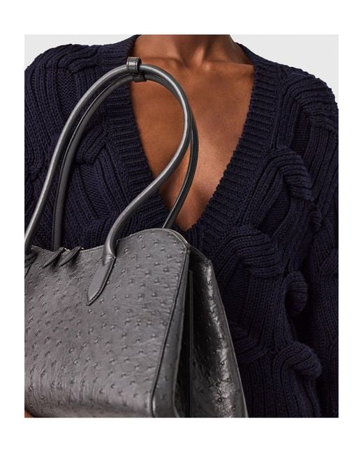 Stella McCartney Blue Chain V-Neck Knitted Jumper