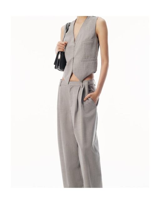 Alexander Wang Gray Zip-Up Tailored Vest