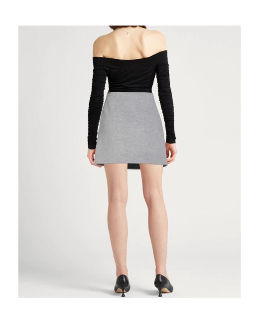 Tory Burch Gray Side Button Skirt