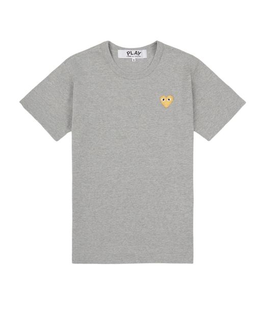 COMME DES GARÇONS PLAY Gray Short-Sleeved T-Shirt for men