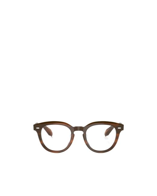 Oliver Peoples White Round-Frame Glasses for men