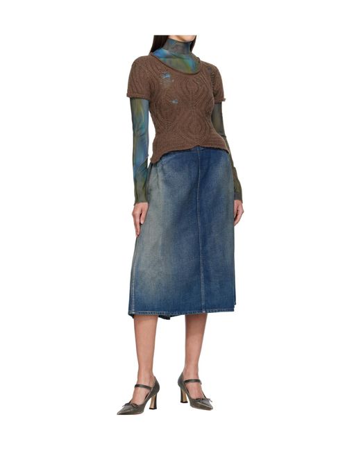 ANDERSSON BELL Blue Cap Sleeve Sweater Layered Tee