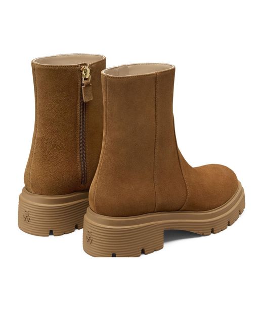 Stuart Weitzman Brown Hudson Lite Zipped Boots
